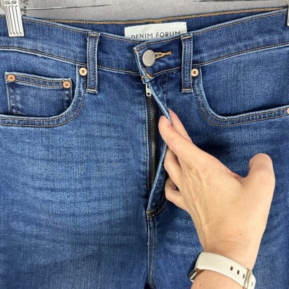 Aritzia Denim Forum The Lola High Rise Skinny Jeans Size 27 Lyocell Stretch Blue - Picture 10 of 15